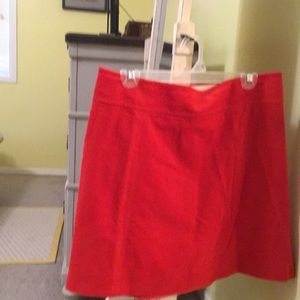 Jcrew dark orange cord mini skirt